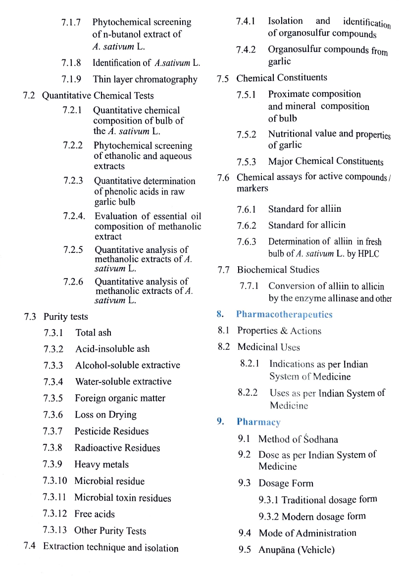 Comprehensive Technical Dossier (CTD) of Medicinal Plant used in Ayurveda- Lasuna (Allium sativum L.) - Image 4